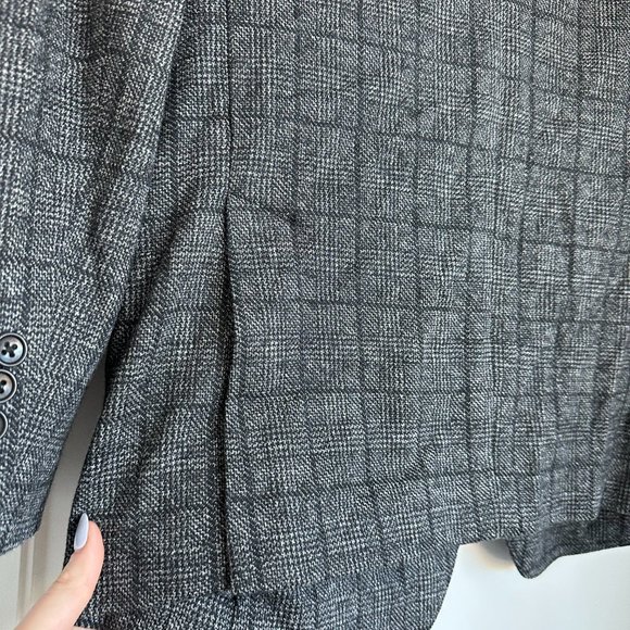 Bonobos Italian Men's Blazer Jacket 38R Slim Fit Wool Check Tweed Gray Charcoal - Picture 7 of 7
